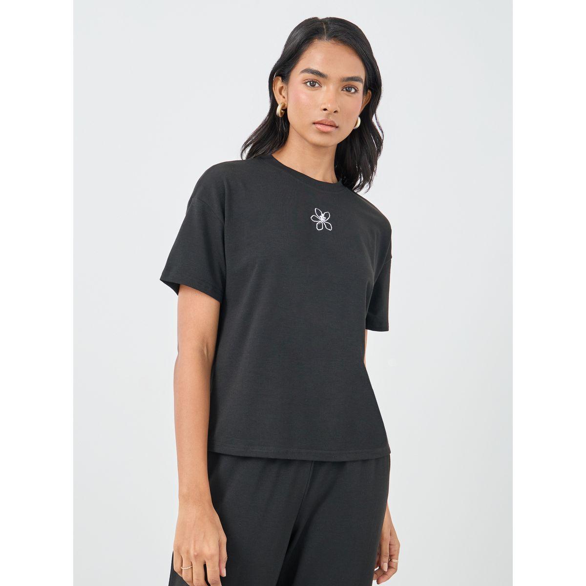 Styli Flower Embroidery Top and Joggers Co-Ords-women-clothing-coordsets-image-3