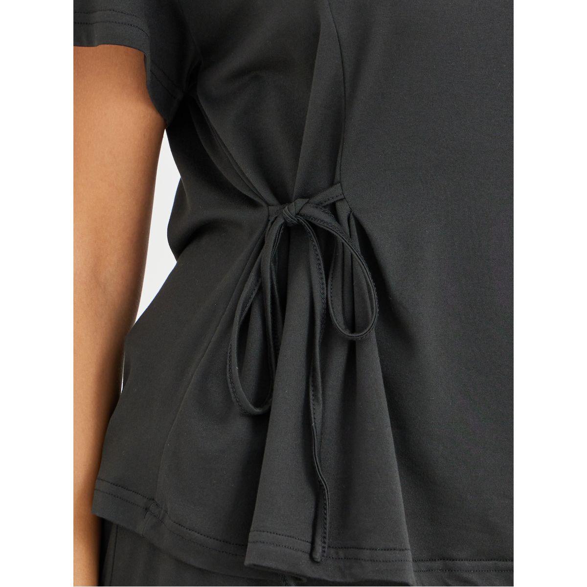 Styli Side Tie Short Sleeve Top and Pants Co-Ords-women-clothing-coordsets-image-4