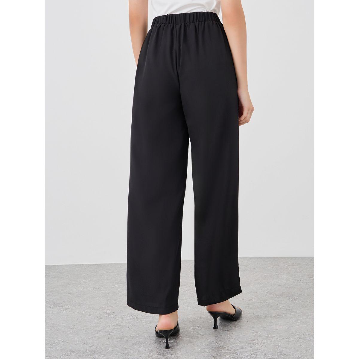 بنطال بأرجل واسعة وحافة منمقة بالترتر-women-clothing-bottoms-trousers-image-4