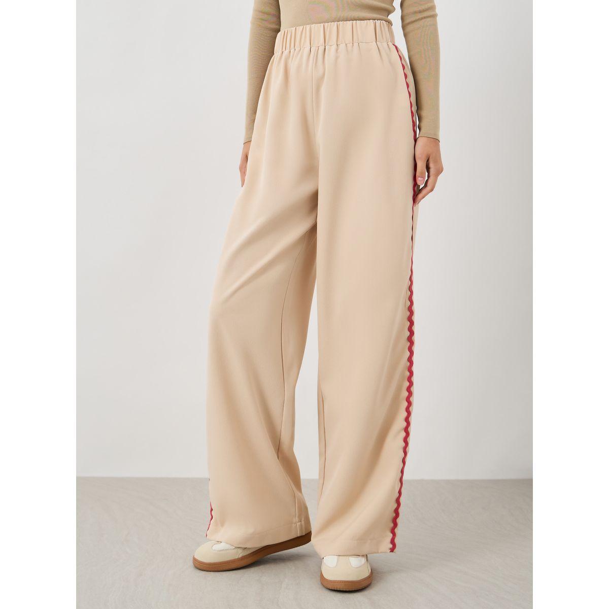 Styli Side Wave Weave Tape Elasticated Waistband Pants-women-clothing-bottoms-trousers-image-2