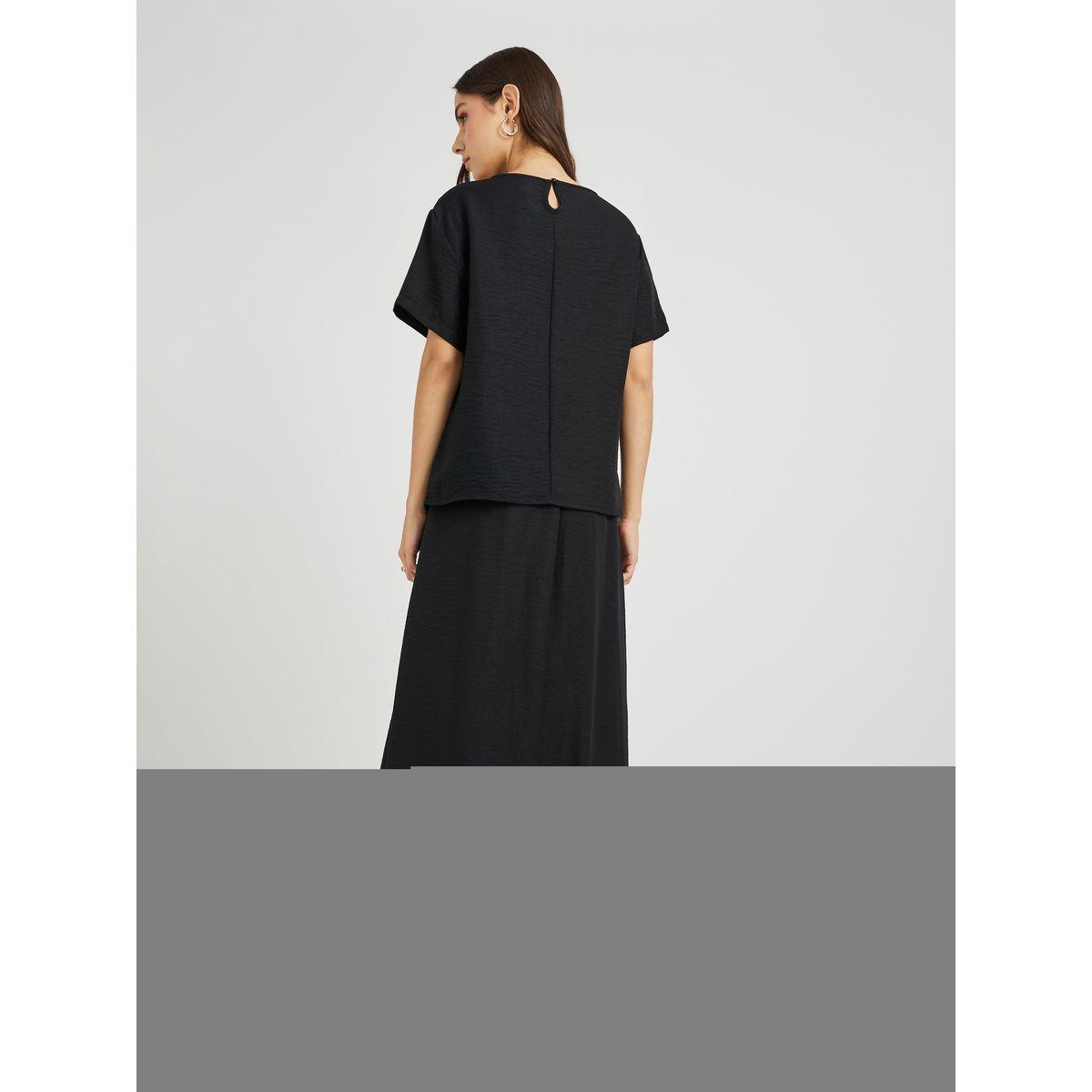 Styli Embroidered Square Neck Top and Drawstring Skirt Co-Ords-women-clothing-coordsets-image-6