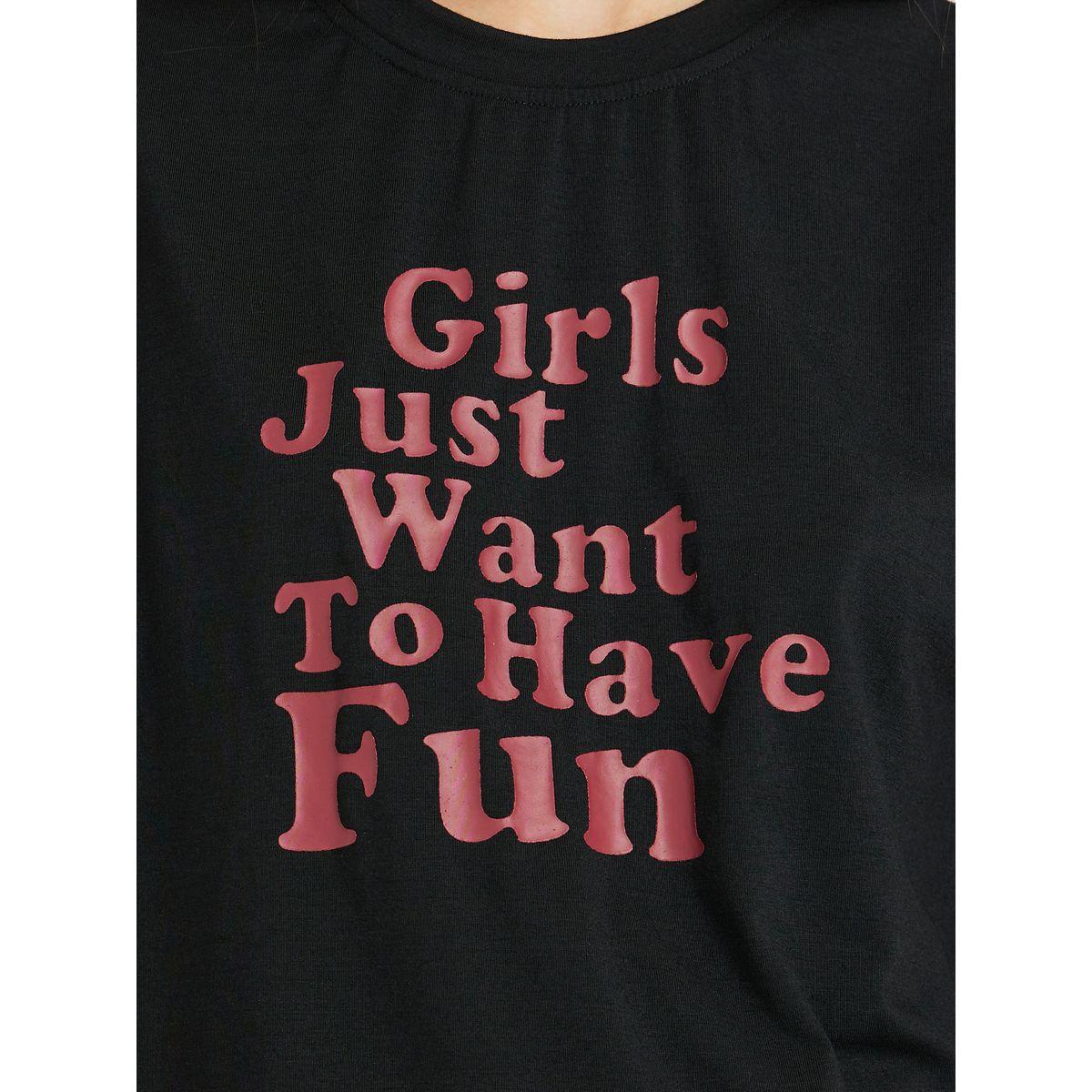 Styli Slogan Print Short Sleeve T-Shirt and Joggers Set-women-clothing-coordsets-image-3