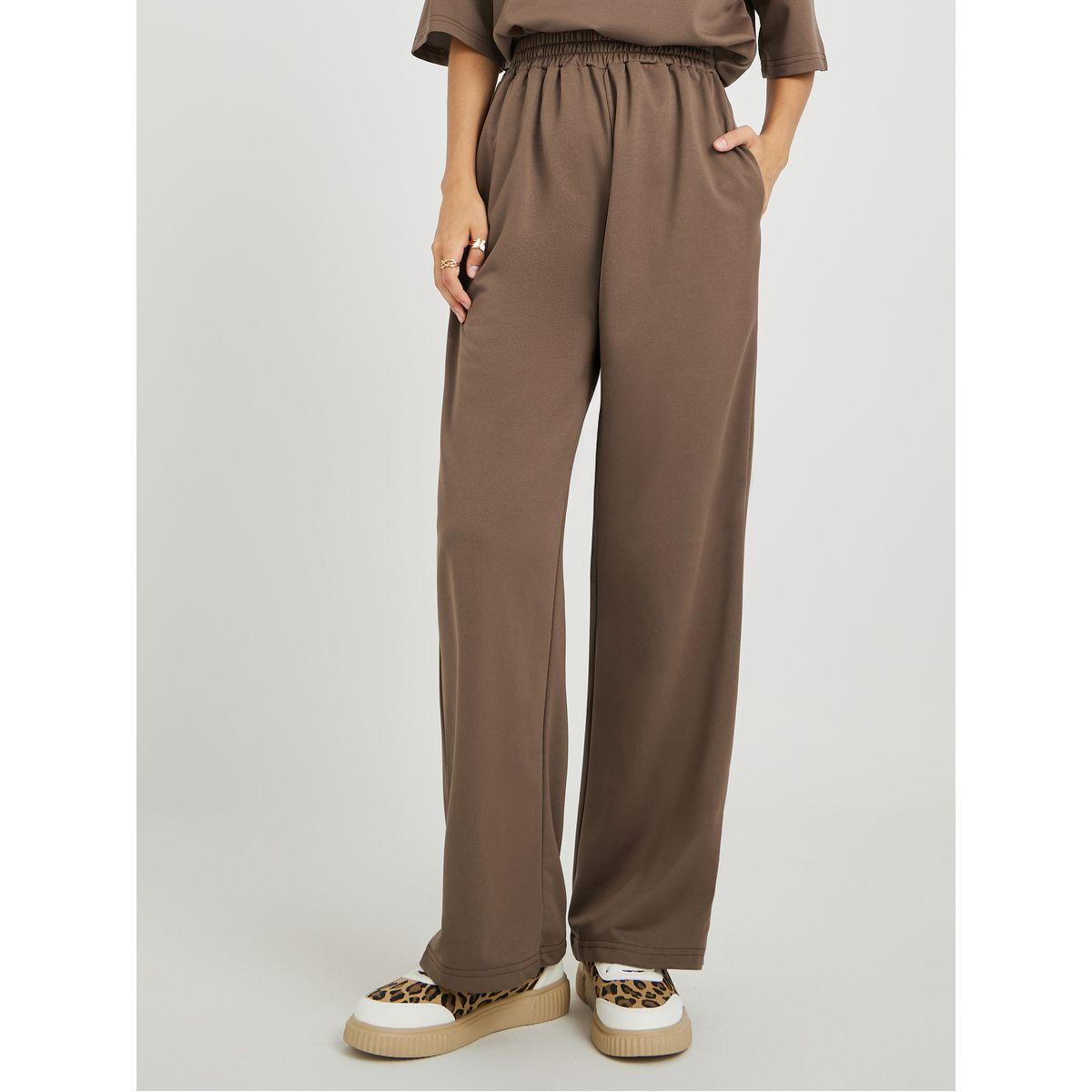Styli Solid Dropped Shoulder T-Shirt and Loose Fit Pants Co-Ords-women-clothing-coordsets-image-5