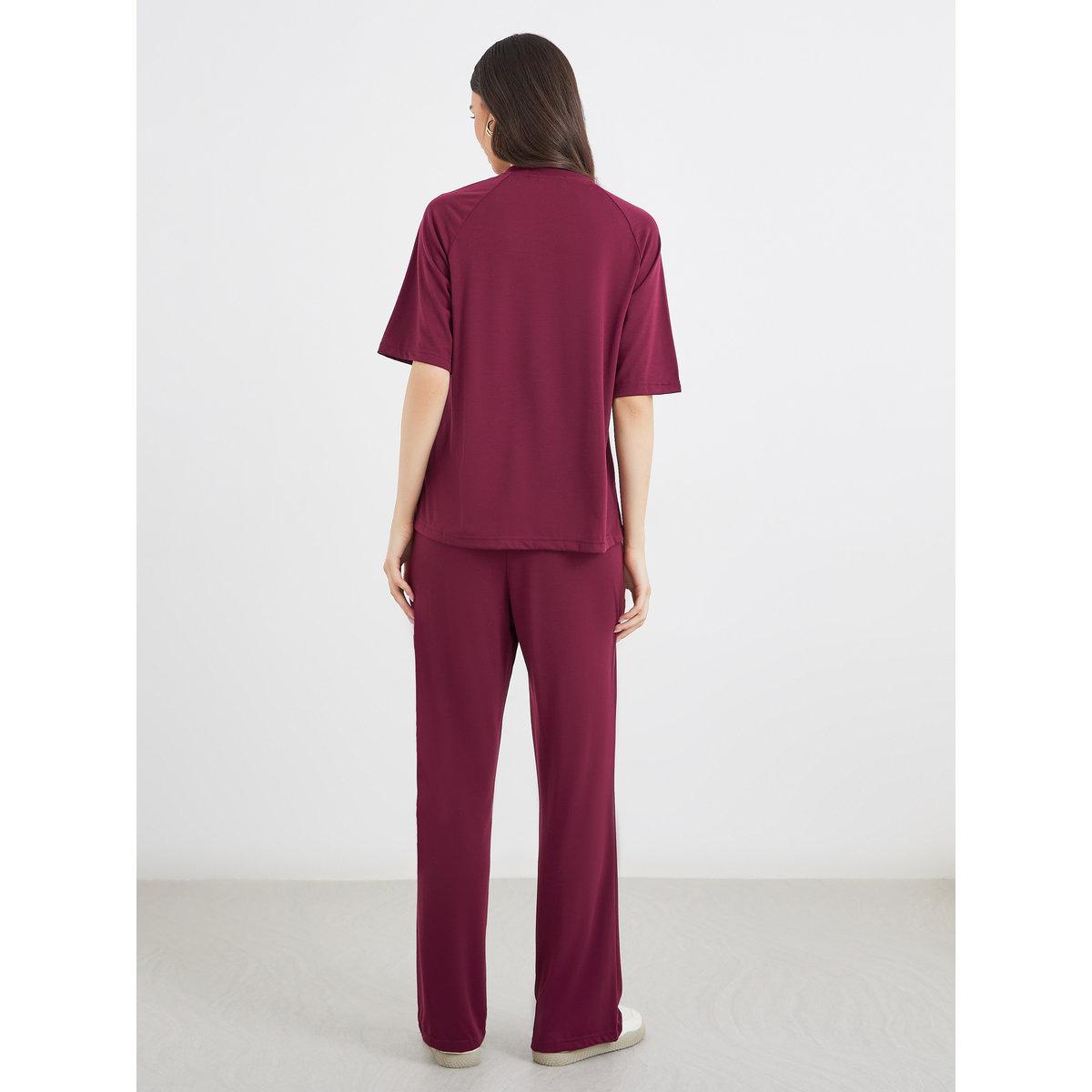Styli Solid Casual T-Shirt and Pants Co-Ords-women-clothing-coordsets-image-6