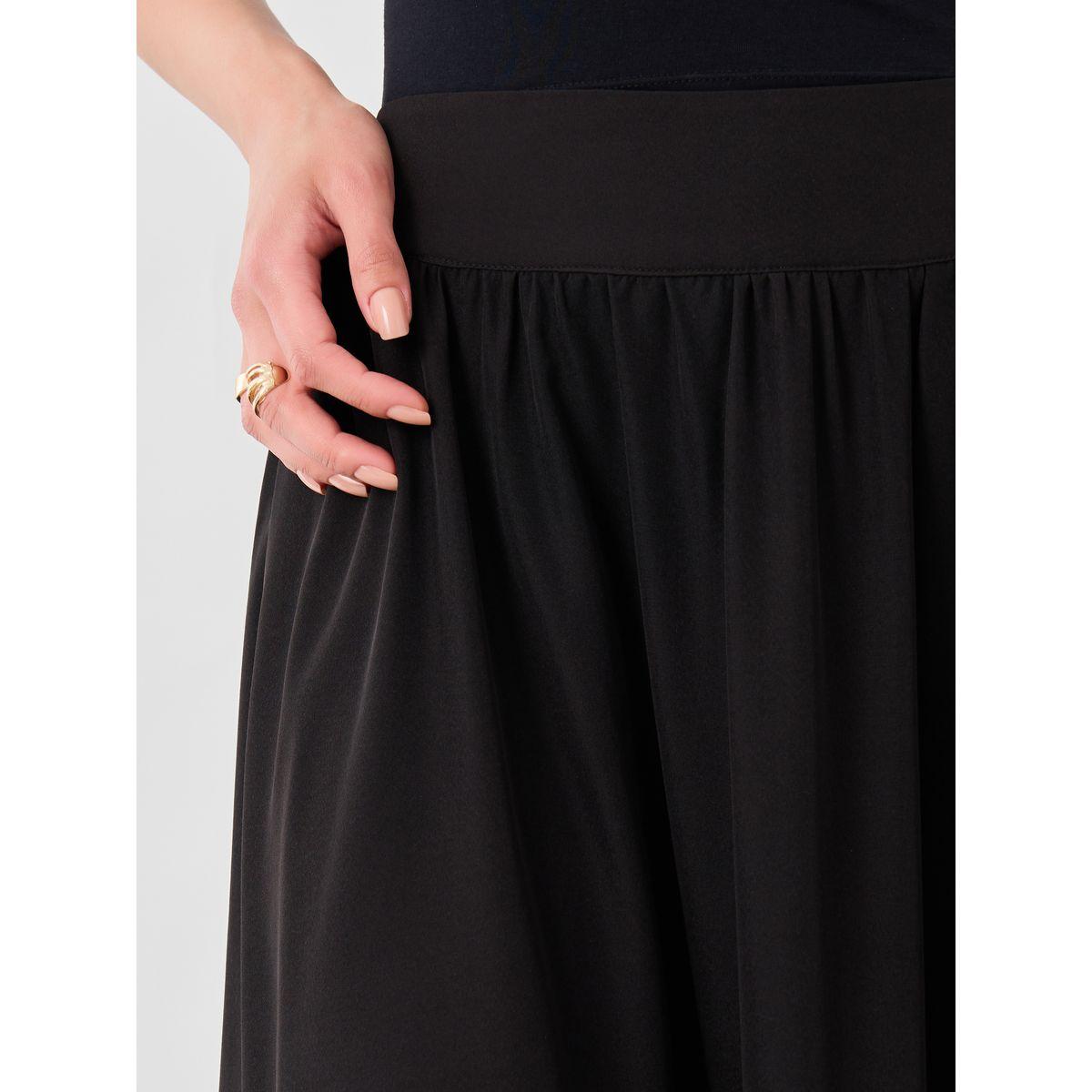 Styli Solid Elasticated Waistband A-Line Maxi Skirts-women-clothing-bottoms-skirts-image-4