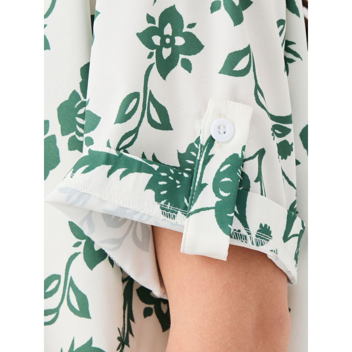 طقم منسق من بنطال وبلوزة بطبعة زهور-women-clothing-coordsets-image-3