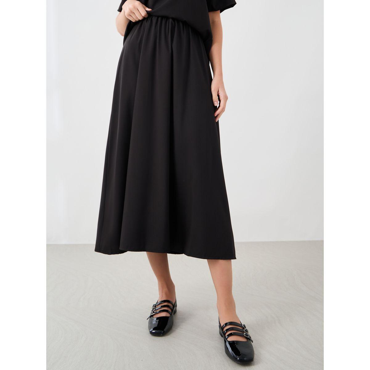 Styli Solid Short Sleeve T-Shirt and Skirts Co-Ords-women-clothing-coordsets-image-4
