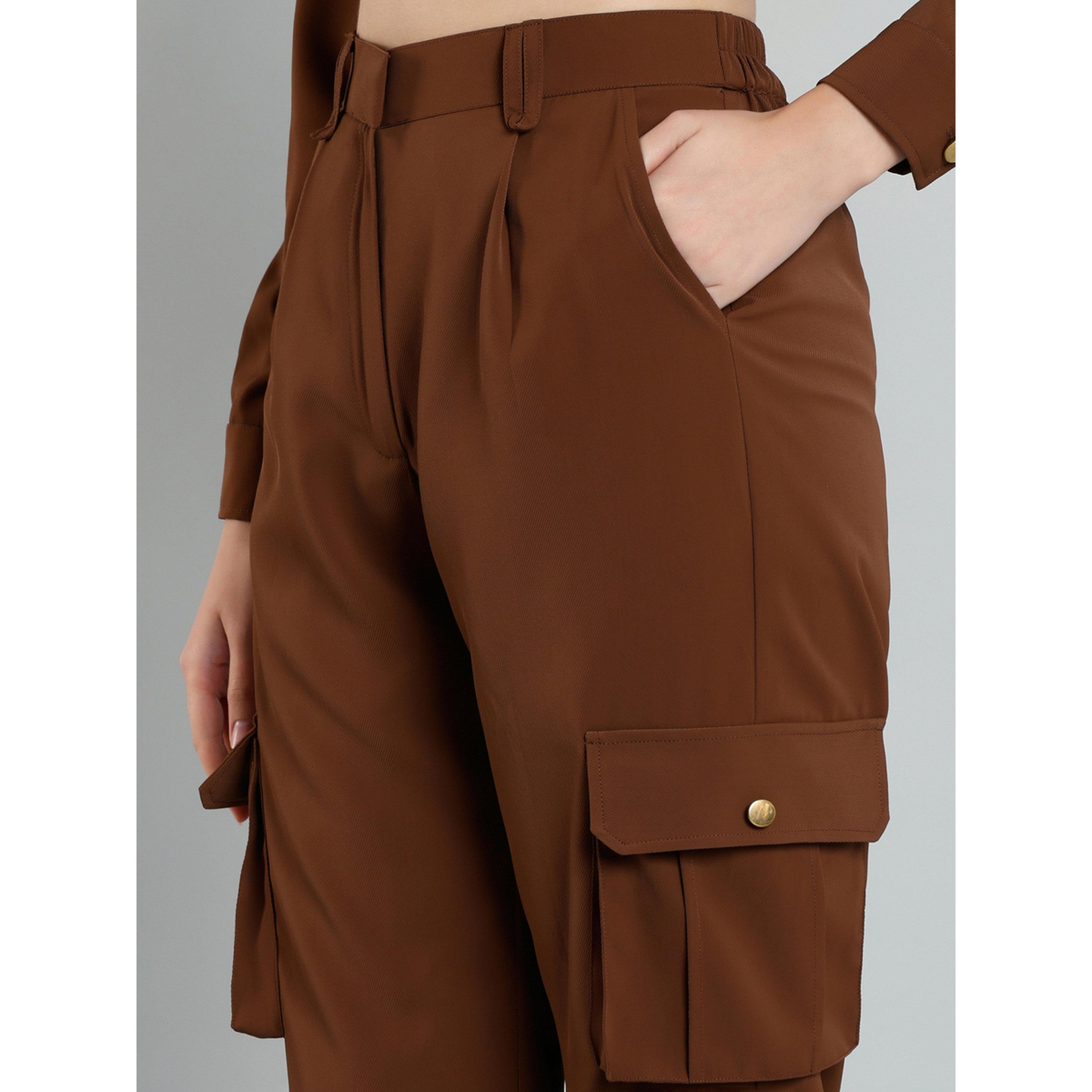 SYVA X Styli Women Zip-Up Top and Cargo Joggers Co-Ords-women-clothing-coordsets-image-4