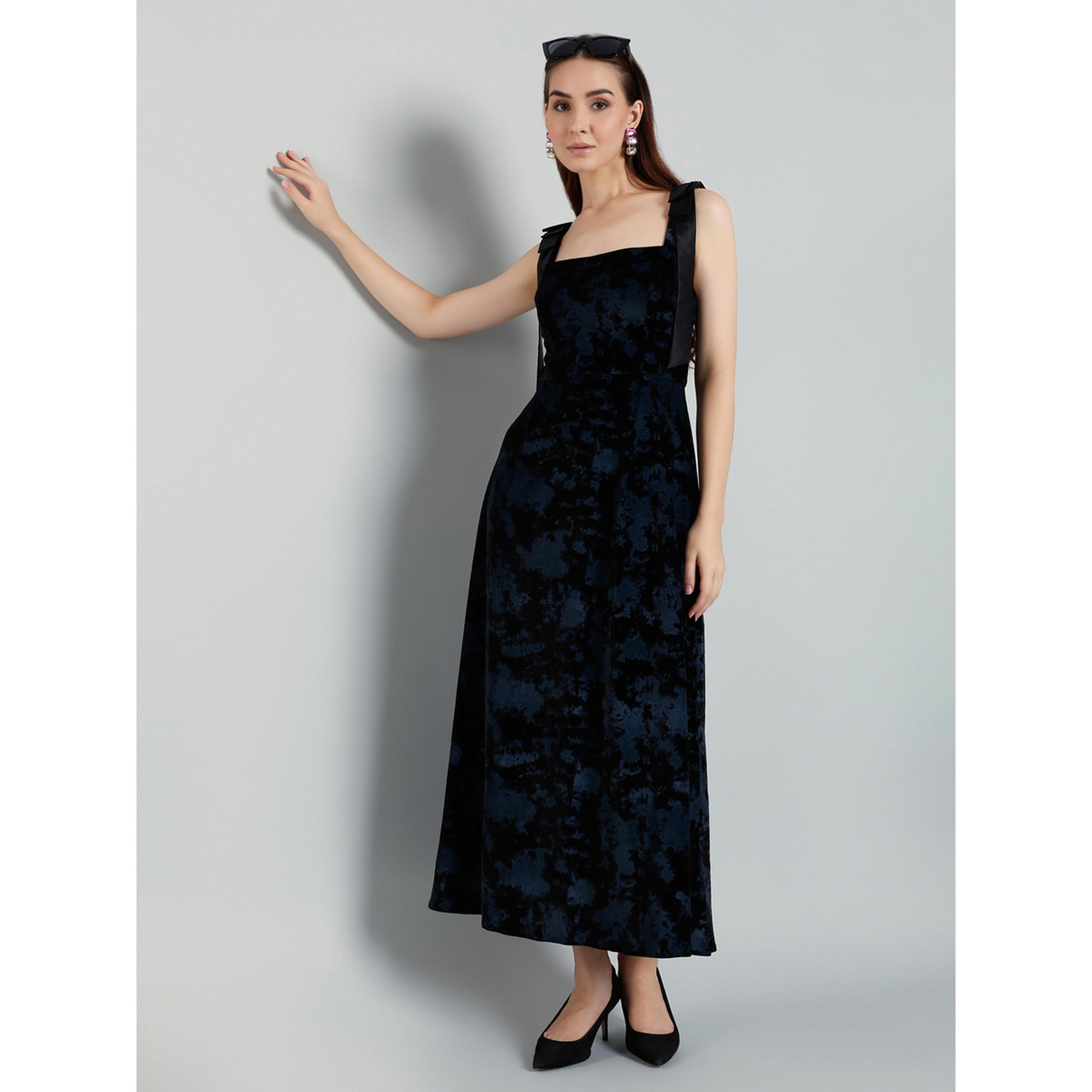 فستان طويل قطيفة جاكار-women-clothing-dresses-image-1