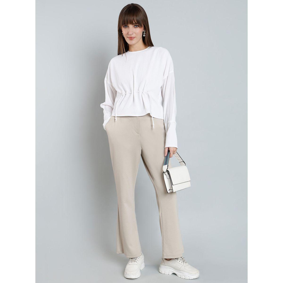 بلوزة سادة مزينة بأزرار مع أكمام طويلة-women-clothing-shirtsandblouses-blouses-image-1