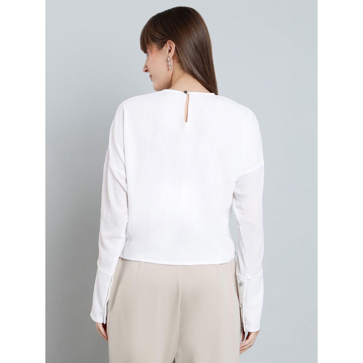بلوزة سادة مزينة بأزرار مع أكمام طويلة-women-clothing-shirtsandblouses-blouses-image-5