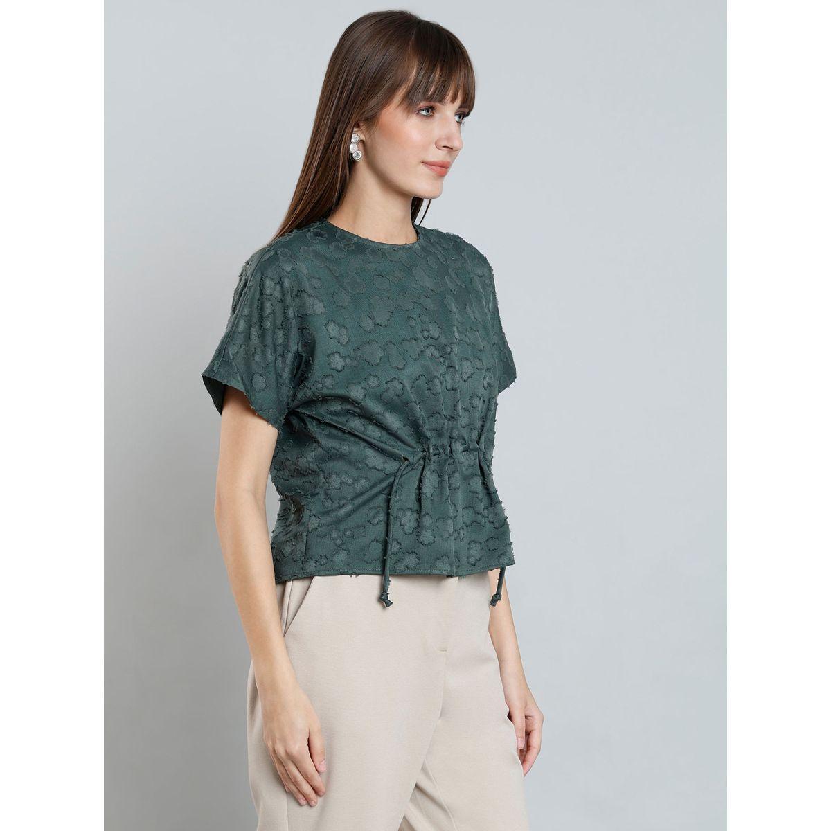 بلوزة بتفاصيل مُطرّزة وأكمام قصيرة-women-clothing-shirtsandblouses-blouses-image-3