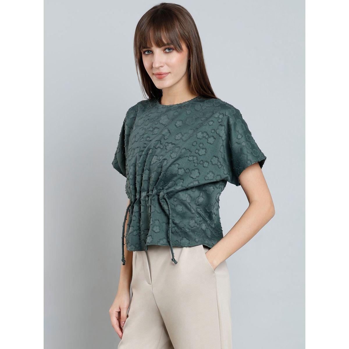 بلوزة بتفاصيل مُطرّزة وأكمام قصيرة-women-clothing-shirtsandblouses-blouses-image-4
