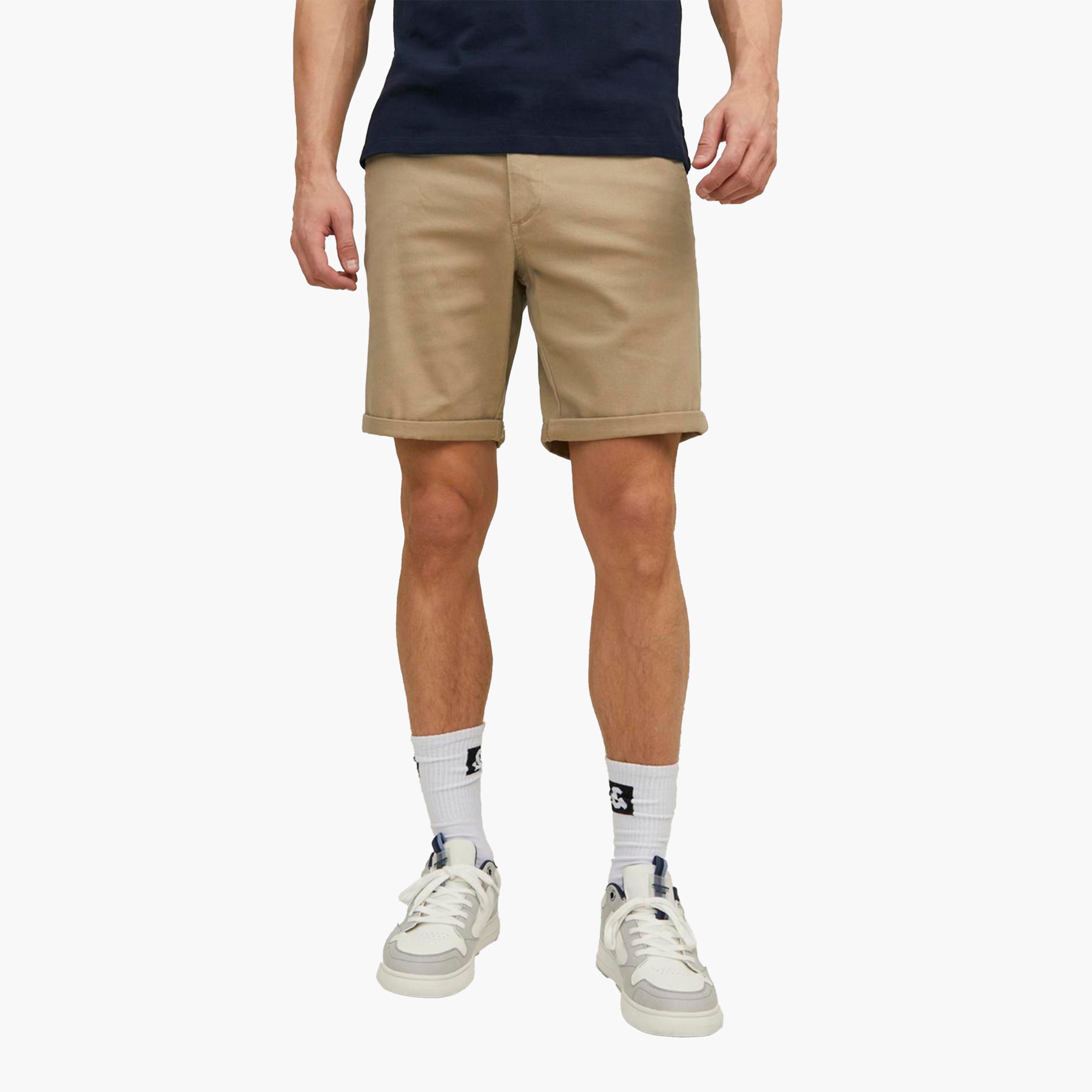 برودكت-  شورت تشينو متوسط الارتفاع قصّة عادية-men-clothing-bottoms-shorts-image-1