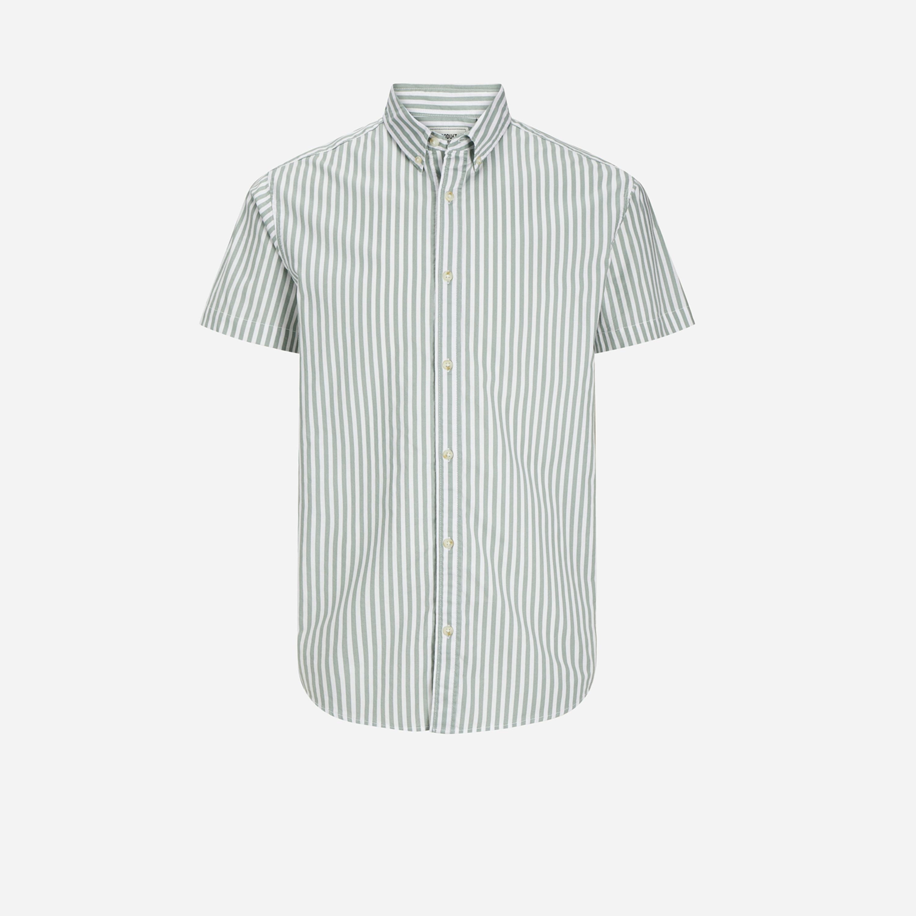 برودكت-  قميص مخطط ياقة منتشرة وقصة عادية-men-clothing-shirts-image-1