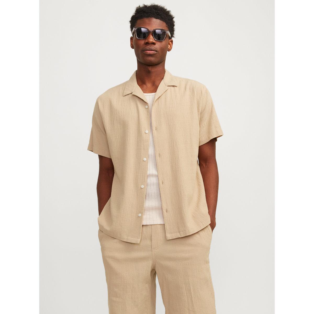Jack & Jones Textured Resort Collar Regular Fit Shirt-men-clothing-shirts-image-1