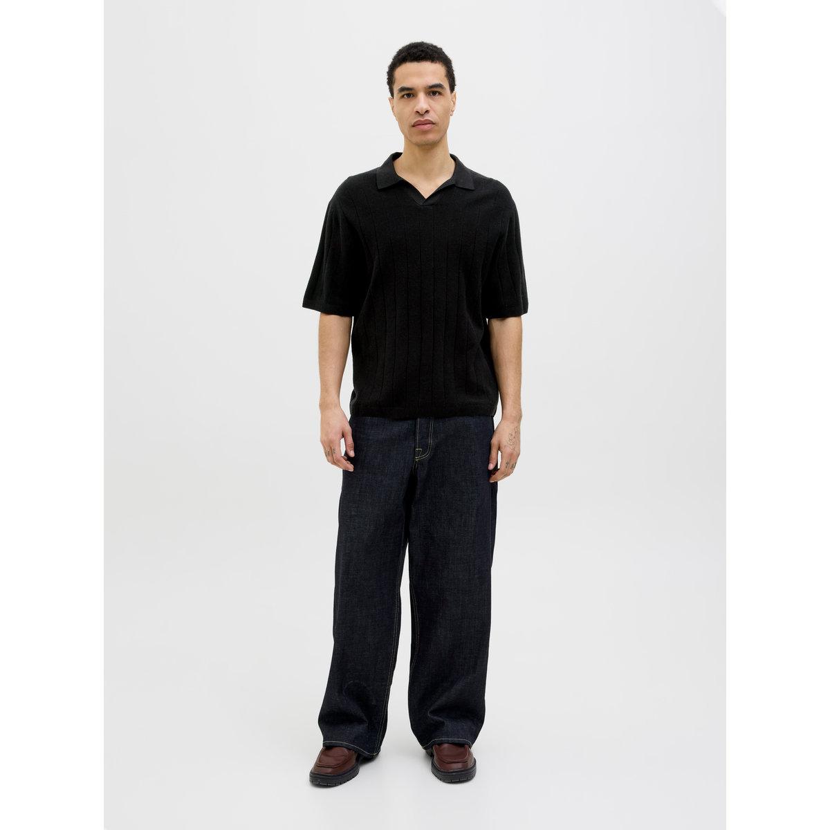 قميص مخطط بياقة بولو وأكمام قصيرة-men-clothing-shirts-image-3