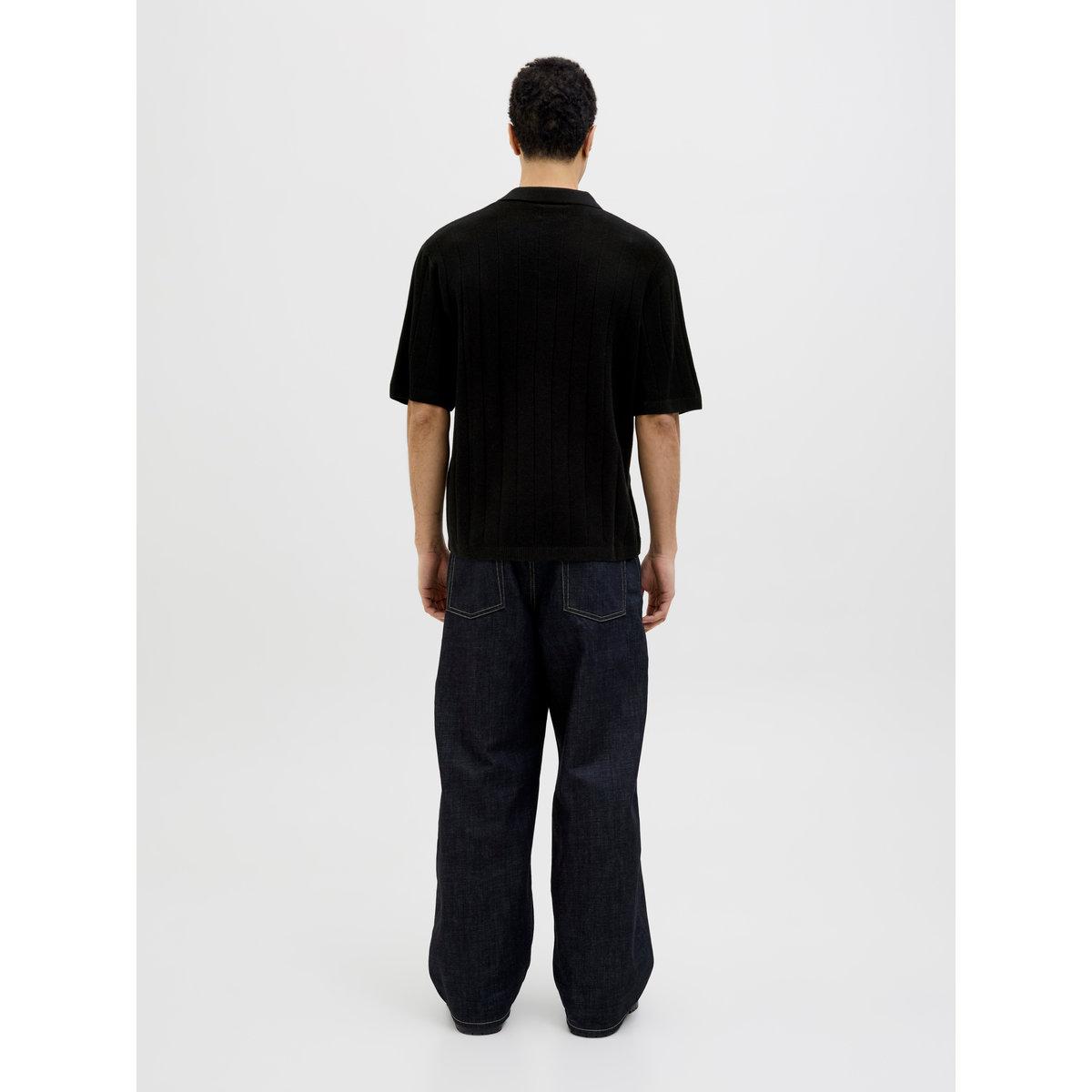 قميص مخطط بياقة بولو وأكمام قصيرة-men-clothing-shirts-image-4