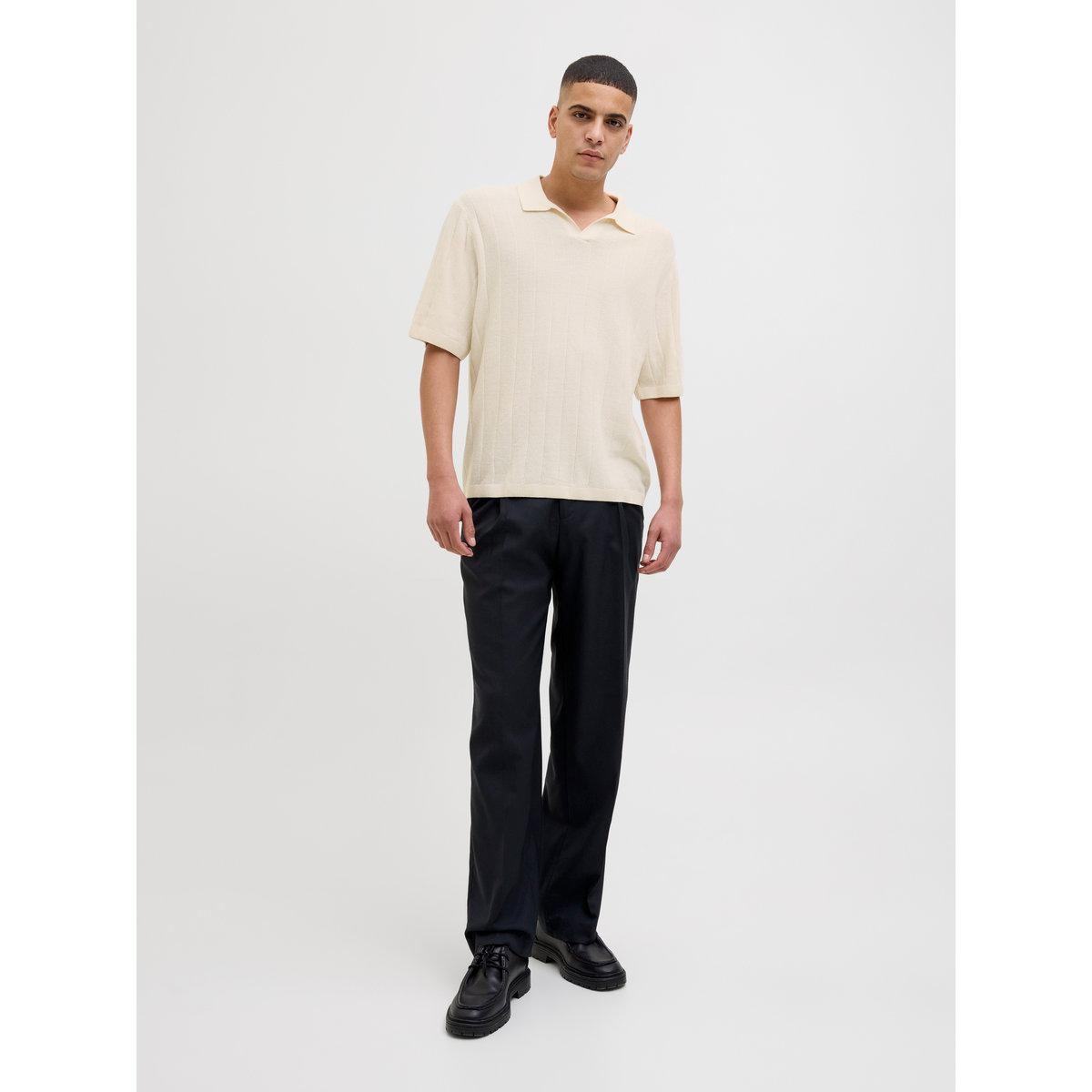 قميص مخطط بياقة بولو وأكمام قصيرة-men-clothing-shirts-image-2