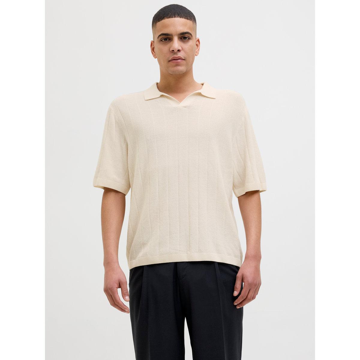Jack & Jones Striped Textured Short Sleeve Polo Shirt-men-clothing-shirts-image-4