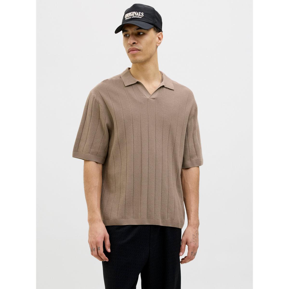 Jack & Jones Striped Textured Short Sleeve Polo Shirt-men-clothing-shirts-image-3