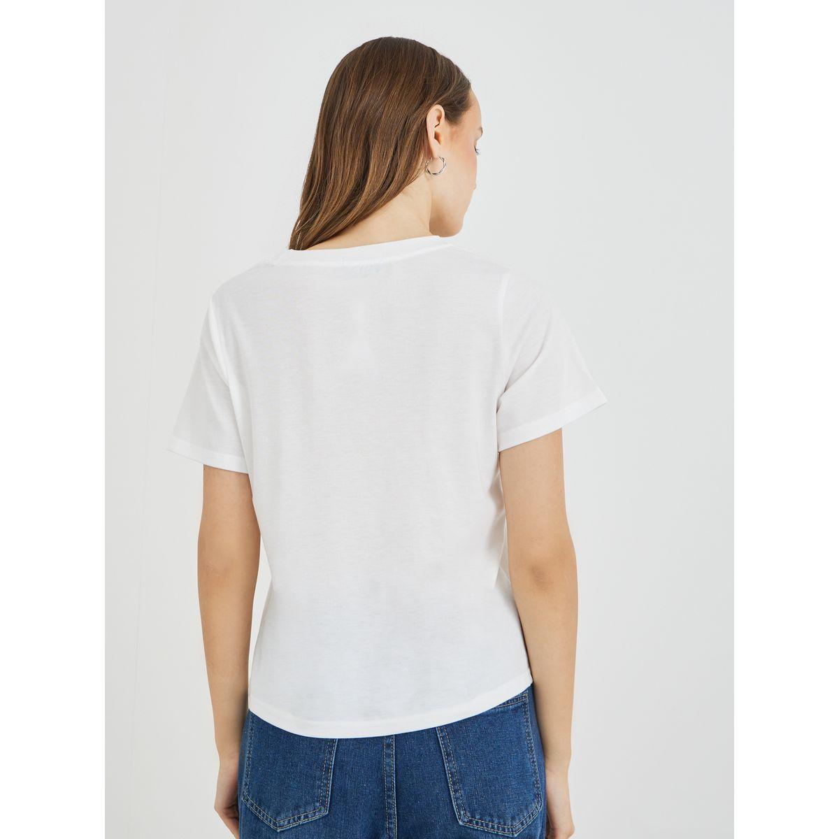 تيشيرت بطبعة كتابة وأكمام قصيرة-women-clothing-tshirts-image-4