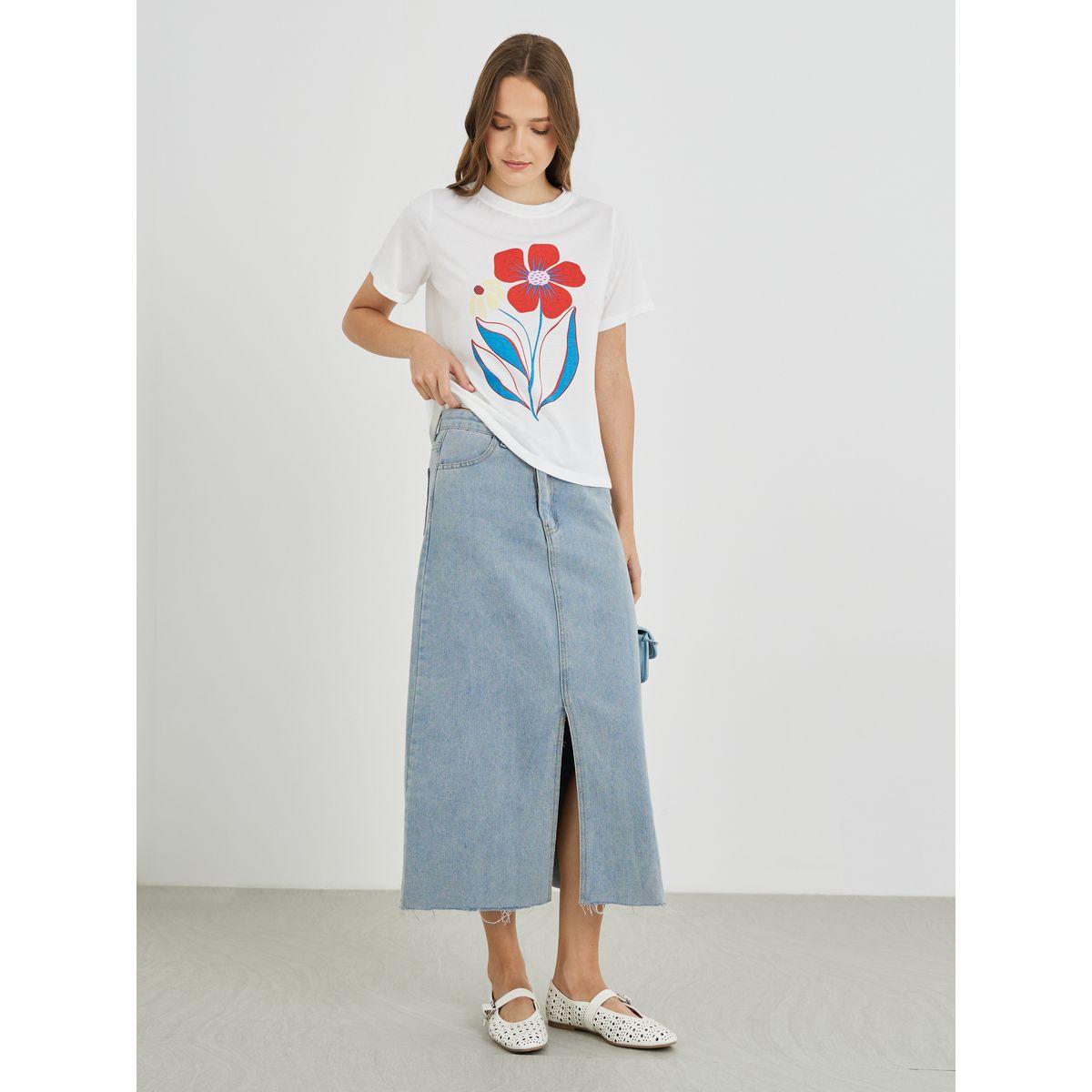 Styli Graphic Print Round Neck T-Shirt-women-clothing-tshirts-image-2