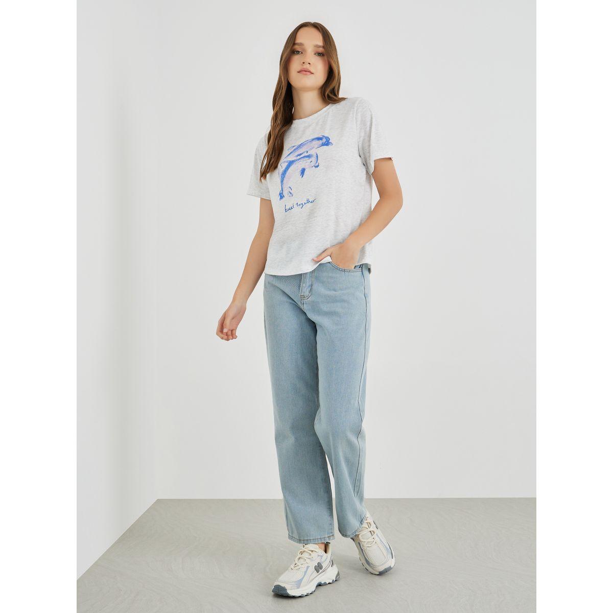 Styli Slogan Print Regular Fit T-Shirt-women-clothing-tshirts-image-2