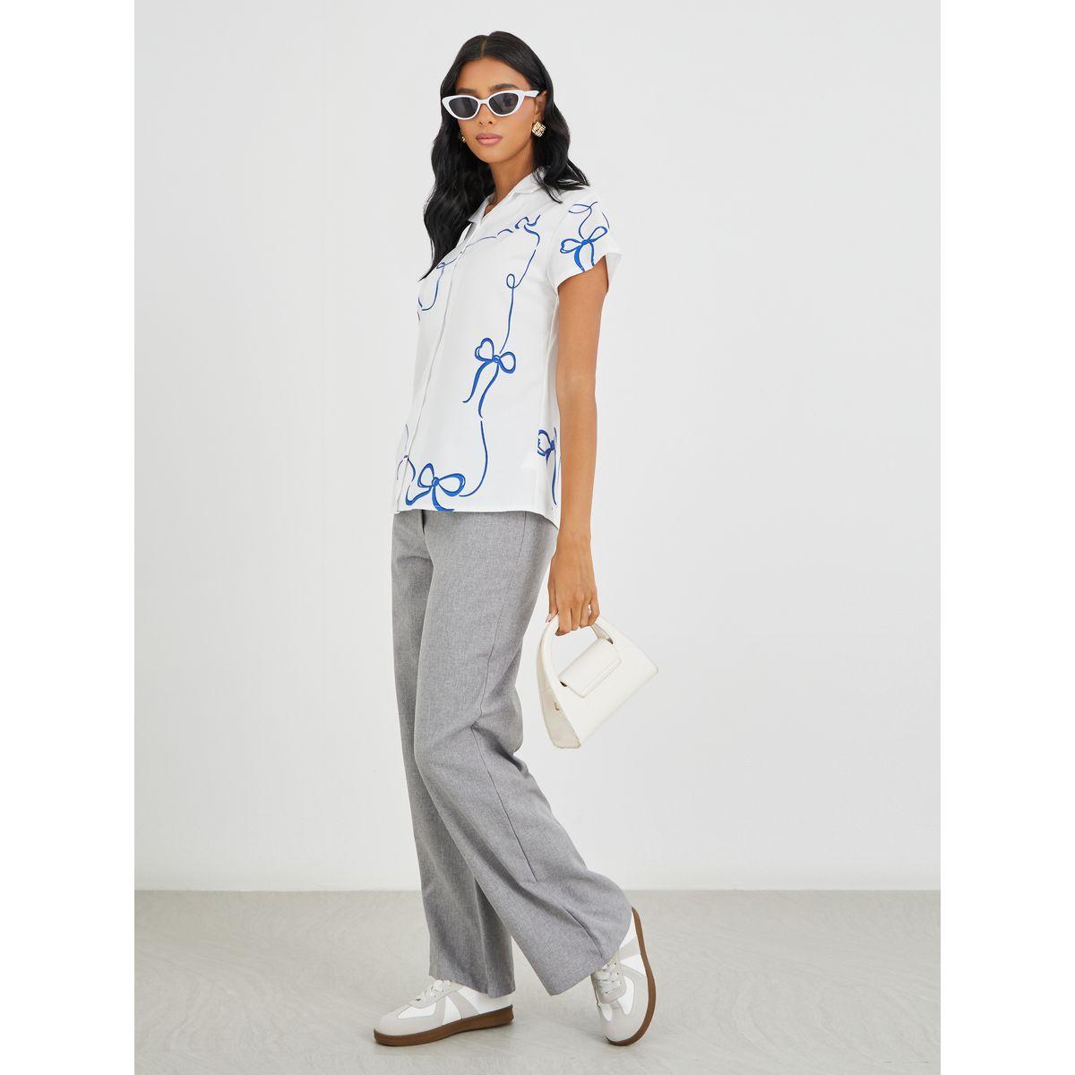 Styli Camp Collar Graphic Print Shirt with Button Closure-women-clothing-shirtsandblouses-shirts-image-2