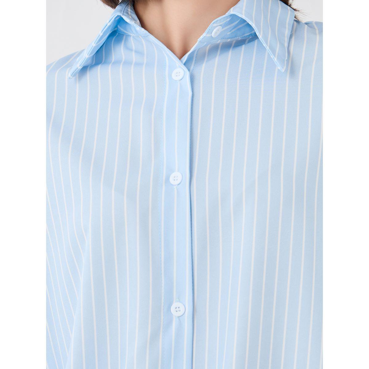 Styli Striped Spread Collar Oversized Shirt-women-clothing-shirtsandblouses-shirts-image-4