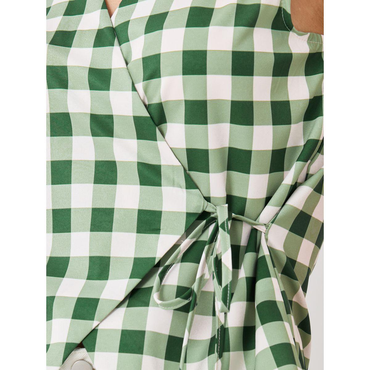 بلوزة بلا أكمام بنمط مربعات مع أربطة-women-clothing-shirtsandblouses-blouses-image-4