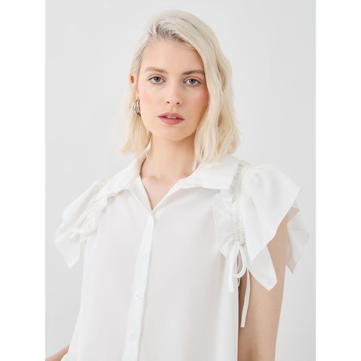 Styli Solid Ruffled Detail Sleeveless Shirt-women-clothing-shirtsandblouses-shirts-image-4