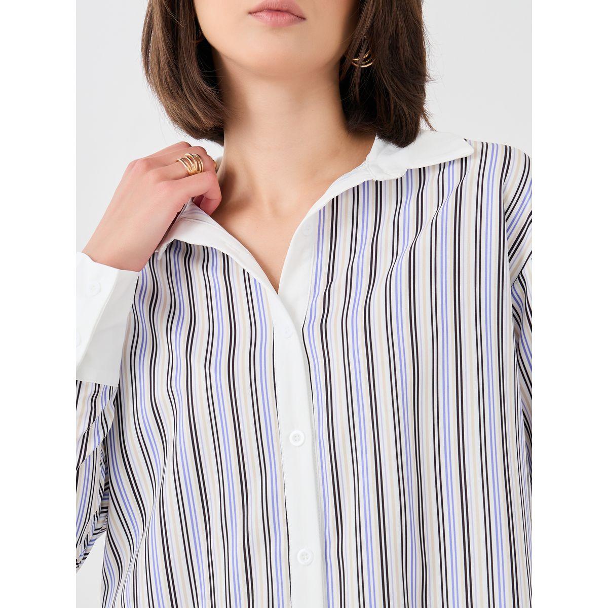 Styli Striped Spread Collar Oversized Shirt-women-clothing-shirtsandblouses-shirts-image-5