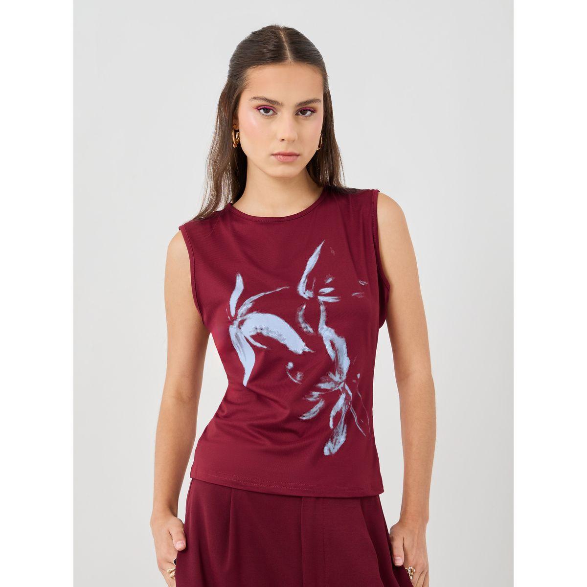 بلوزة بلا أكمام مطبعة بزهور مع ياقة دائرية-women-clothing-shirtsandblouses-blouses-image-1