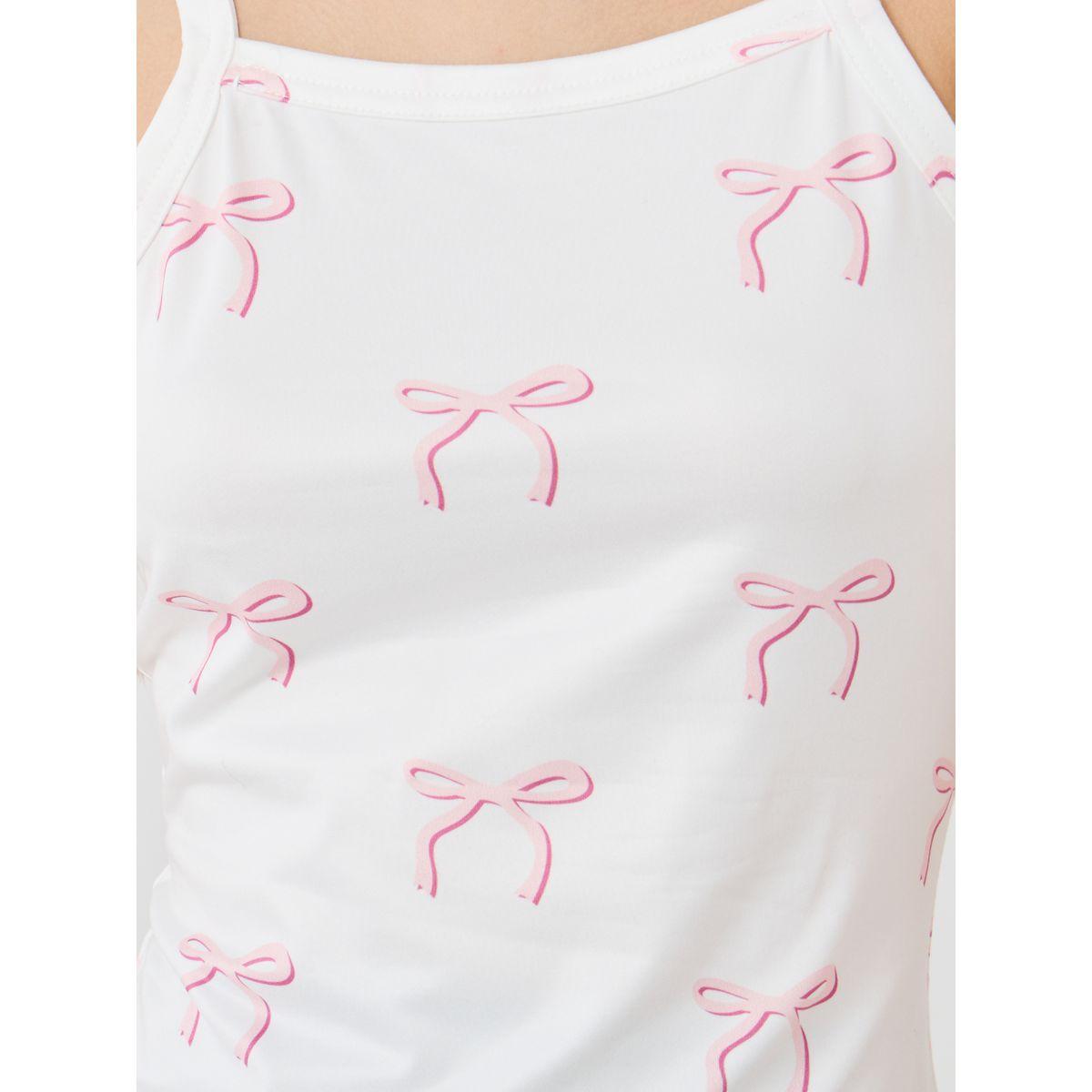 بلوزة كامي بربطة فيونكة وياقة واسعة مع أربطة-women-clothing-tshirts-image-4