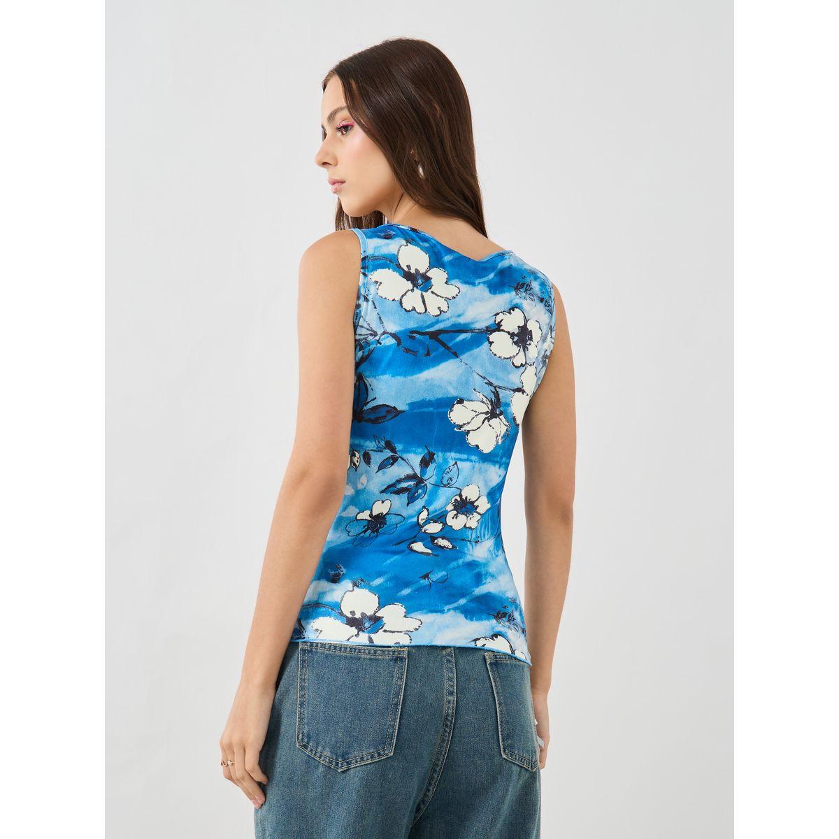بلوزة بلا أكمام مع ياقة دائرية وطبعة زهور-women-clothing-shirtsandblouses-blouses-image-5