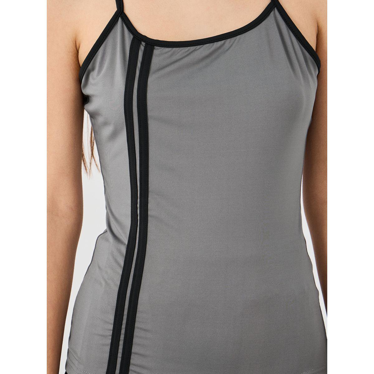 Styli Striped Contrast Trim Strappy Cami Top-women-clothing-tshirts-image-3