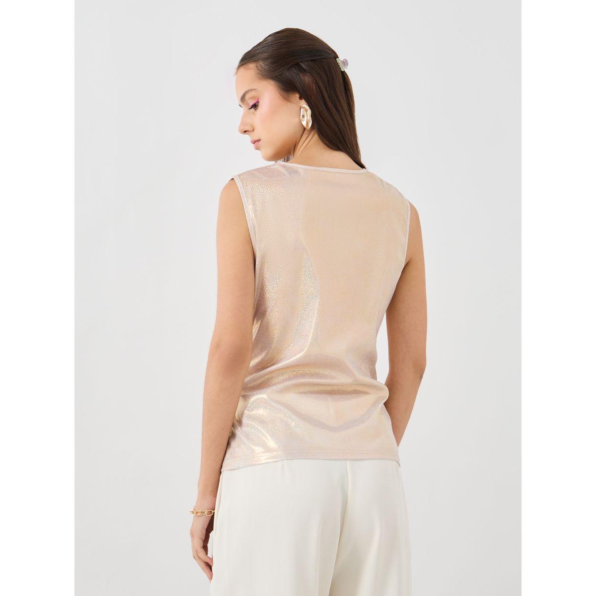بلوزة بلا أكمام بنمط لف وتفاصيل مُجمعة-women-clothing-shirtsandblouses-blouses-image-4