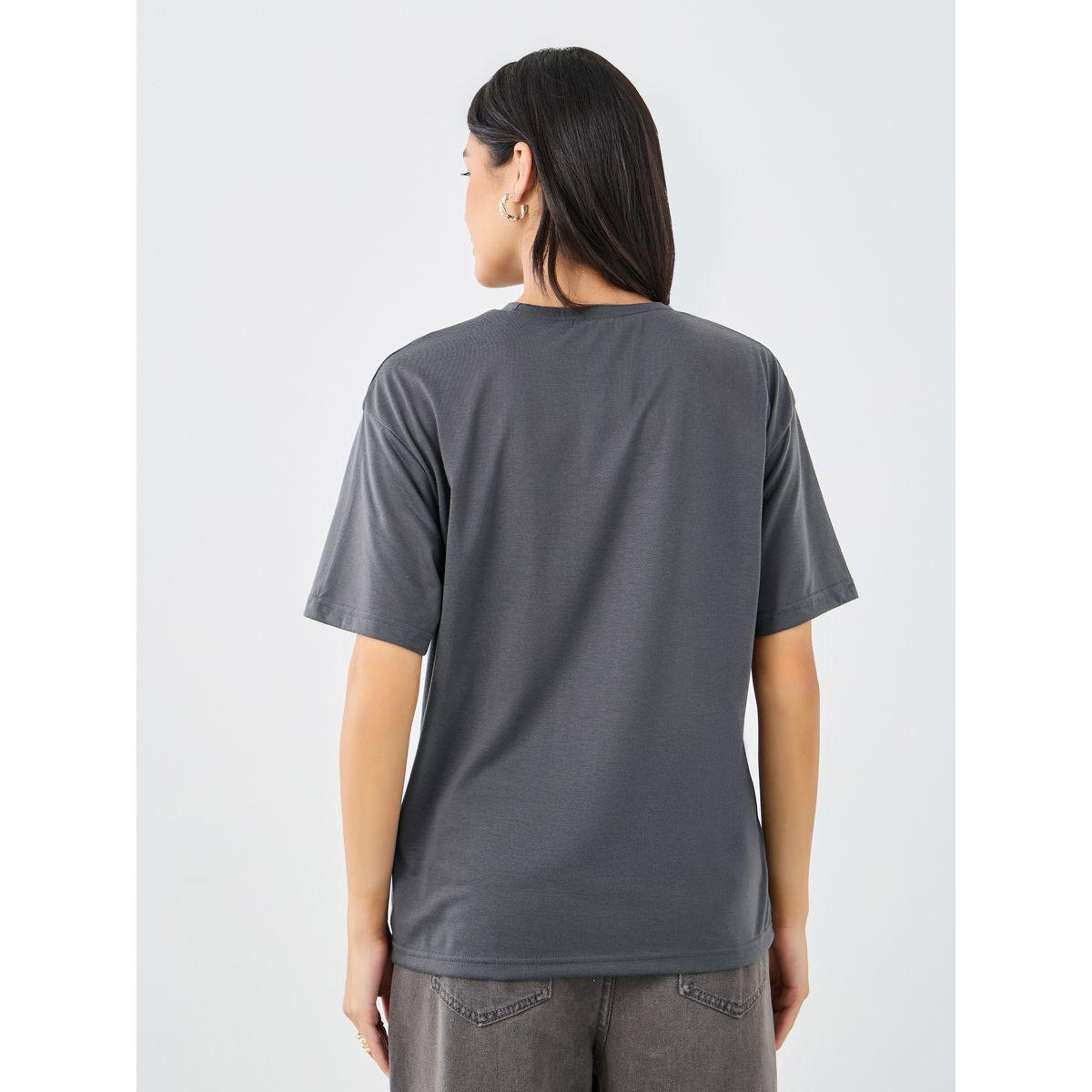 Styli Women Grey Yosemite Graphic Oversized T-Shirt-women-clothing-tshirts-image-5