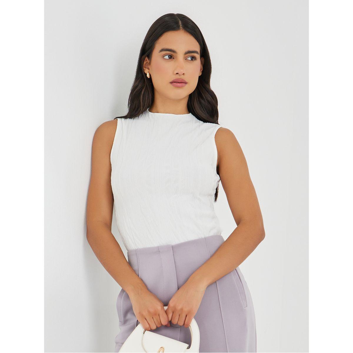 Styli Sleeveless Textured Blouse-women-clothing-shirtsandblouses-blouses-image-1
