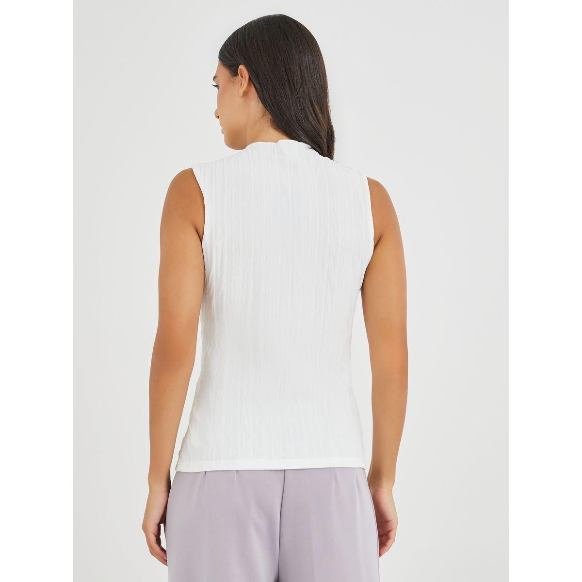 بلوزة بلا أكمام وتفاصيل بارزة الملمس-women-clothing-shirtsandblouses-blouses-image-5