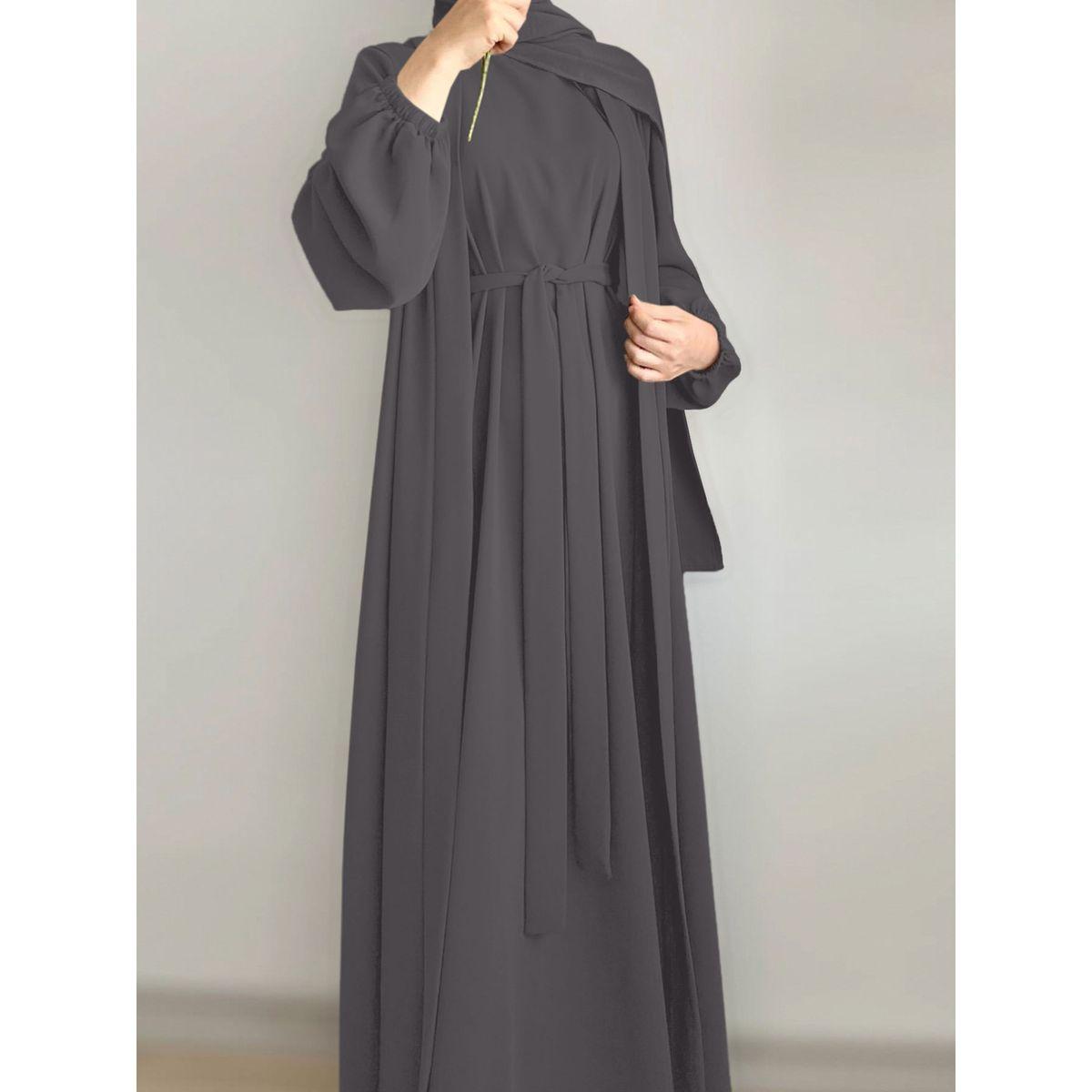 عباية سادة بأكمام طويلة مع فستان داخلي-women-arabicclothing-abayas-image-4