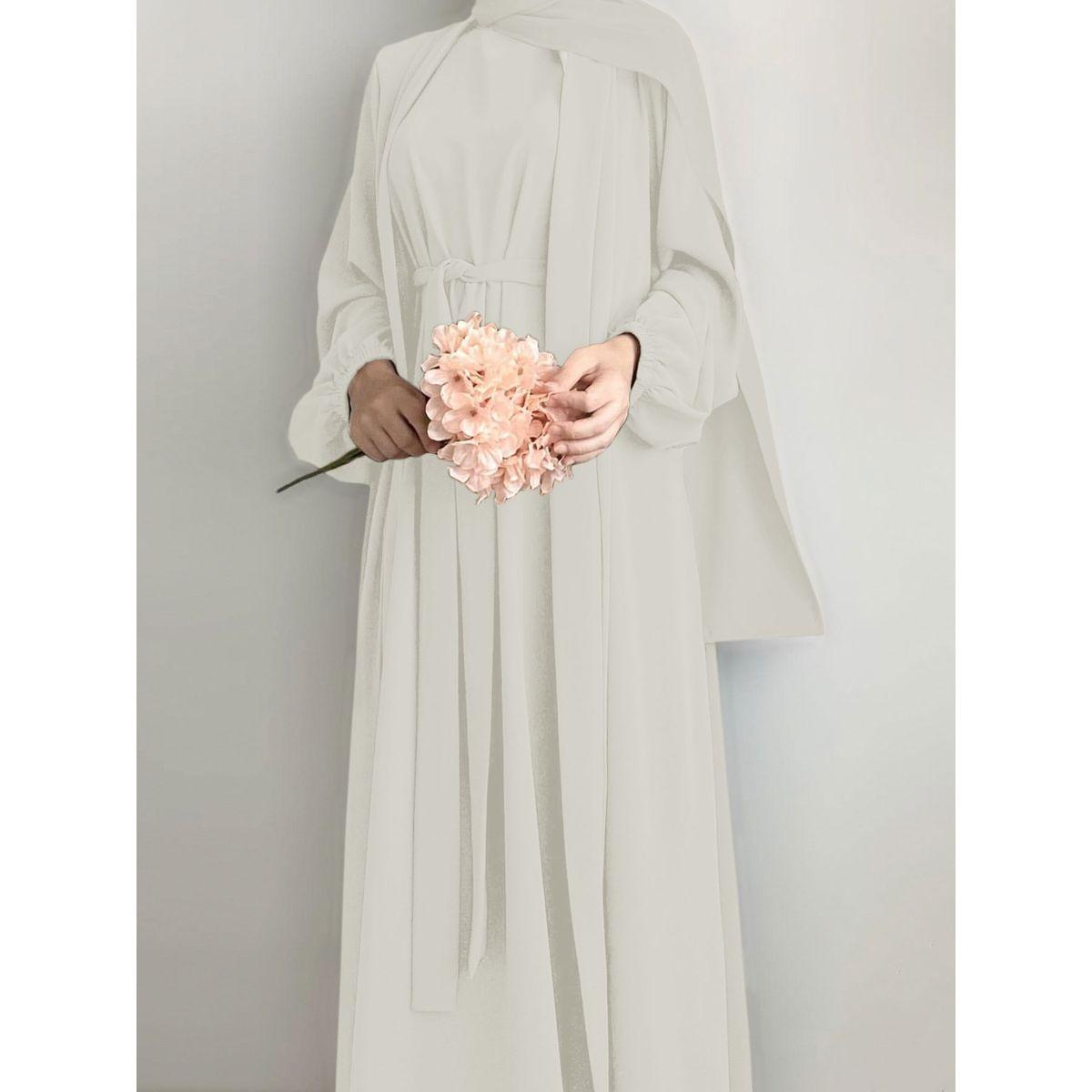Styli Women Solid Long Sleeve Front Open Abaya with Inner Dress-women-arabicclothing-abayas-image-3