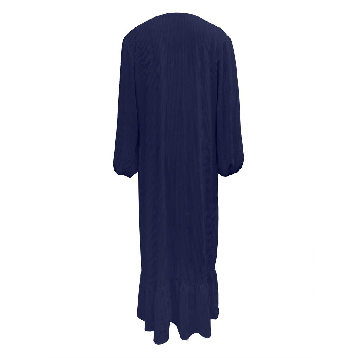 جلابية بتفاصيل بارزة الملمس مع أكمام بأساور-women-arabicclothing-jalabiyas-image-4