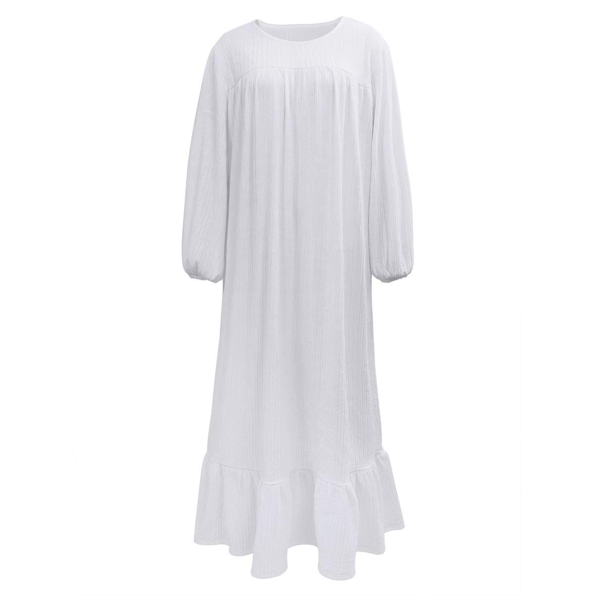 Styli Women Black Textured Cuffed Sleeves Jalabiya-women-arabicclothing-jalabiyas-image-3