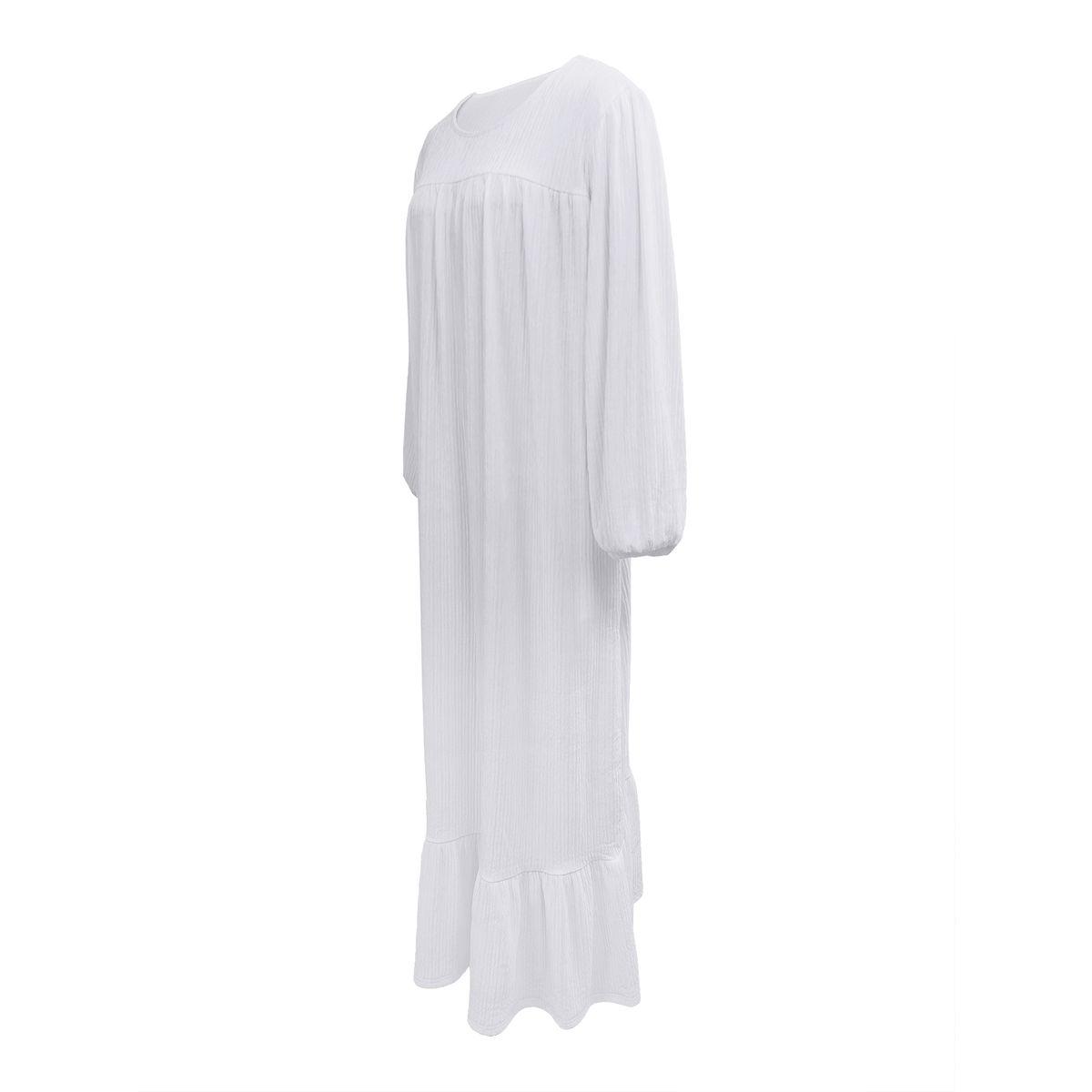 Styli Women Black Textured Cuffed Sleeves Jalabiya-women-arabicclothing-jalabiyas-image-5