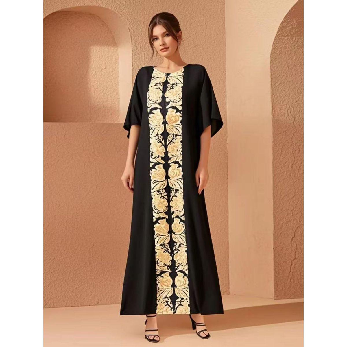 Styli Women Floral Printed Short Sleeve Jalabiya-women-arabicclothing-jalabiyas-image-5
