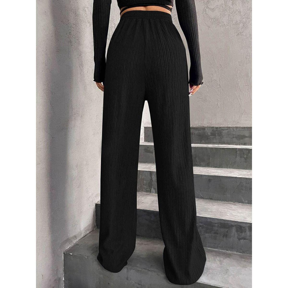 بنطال بأرجل واسعة ورباط خصر-women-clothing-bottoms-joggers-image-3
