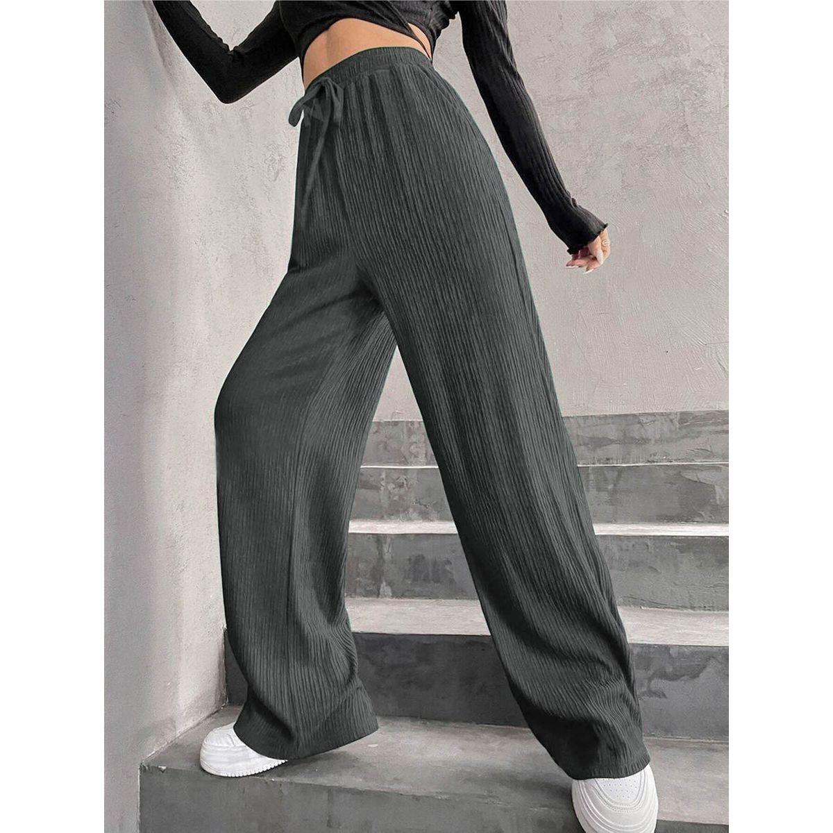 بنطال بأرجل واسعة ورباط خصر-women-clothing-bottoms-trousers-image-1