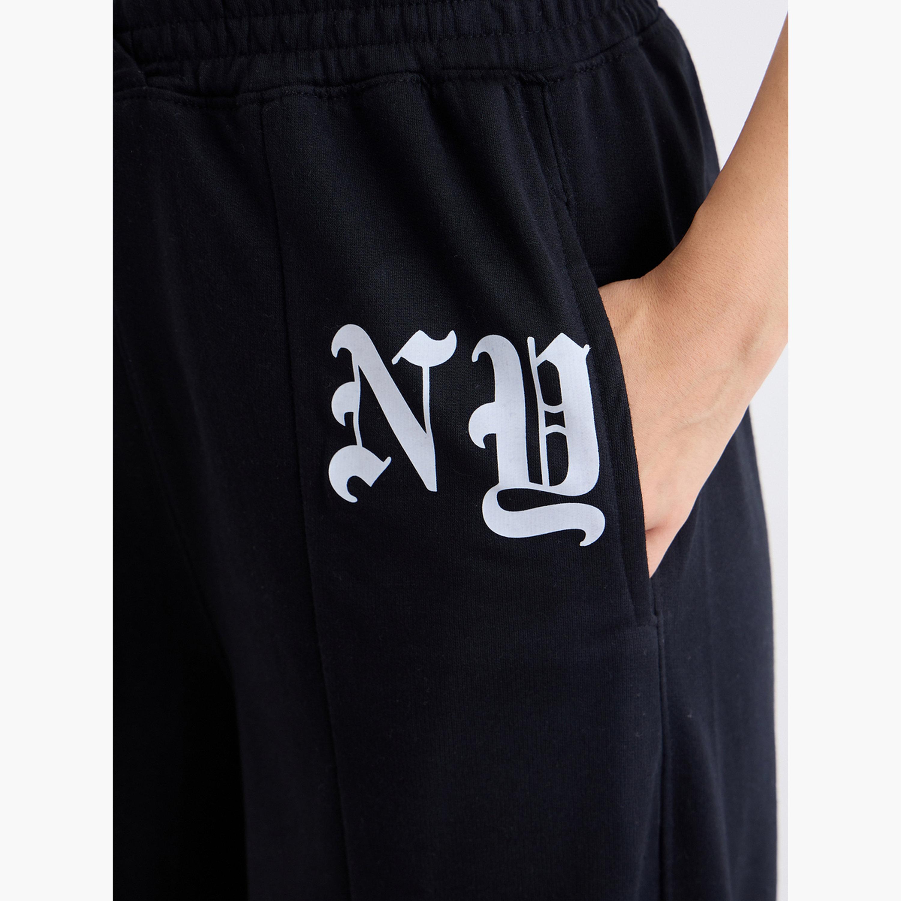 ستايلي - بنطال رياضي واسع الساق مع حاشية أمامية مقسمة-women-clothing-bottoms-joggers-image-5